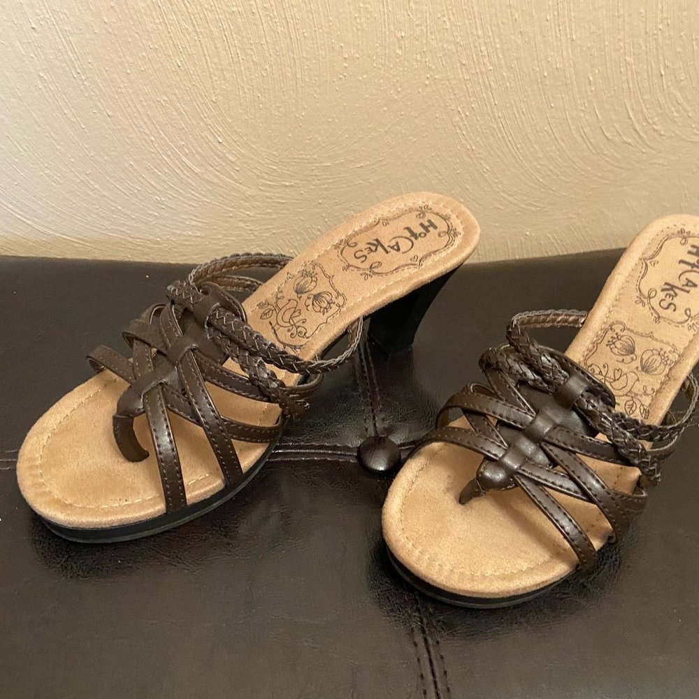 Brown Strappy Heels